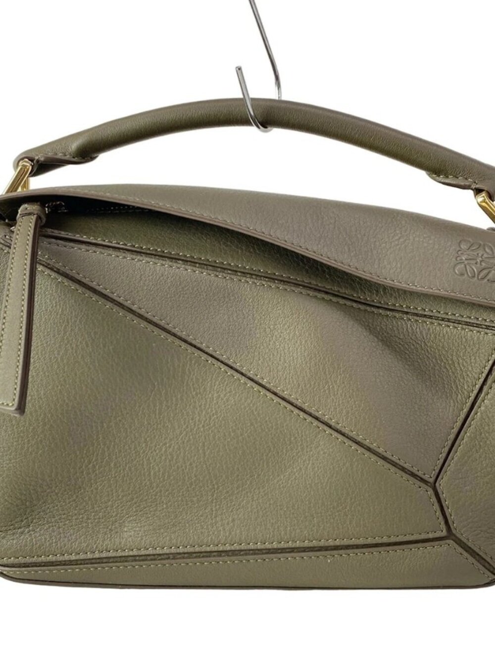 LOEWE Puzzle Bag Small Khaki Leather Handbag